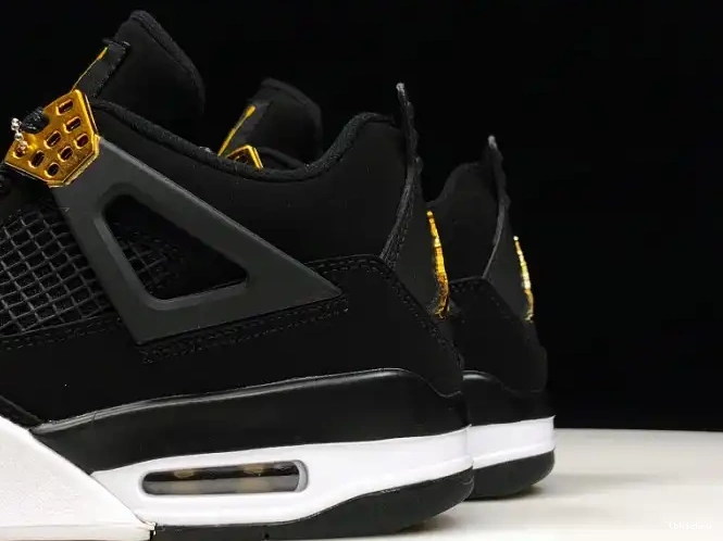 Rep TBkick Royalty Metallic 308497-032 Black Gold-White Jordan 4 Air 0514